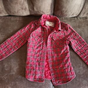 Abercrombie & Fitch Plaid Red Shacket Women's XS East Coast Vintage
